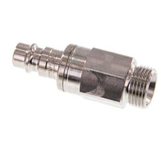 RVS 316L DN 7.2 (Euro) Luchtkoppeling Insteeknippel G 3/8 inch Buitendraad Double Shut-Off
