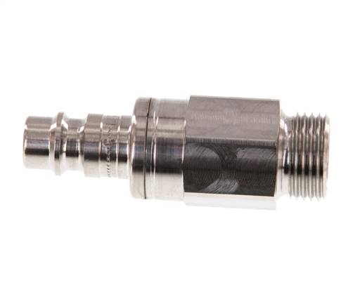 RVS 316L DN 7.2 (Euro) Luchtkoppeling Insteeknippel G 3/8 inch Buitendraad Double Shut-Off