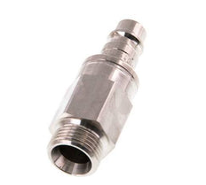 RVS 316L DN 7.2 (Euro) Luchtkoppeling Insteeknippel G 3/8 inch Buitendraad Double Shut-Off
