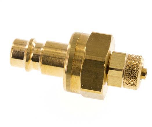 Messing DN 7.2 (Euro) Luchtkoppeling Insteeknippel 4x6 mm Push-On Double Shut-Off