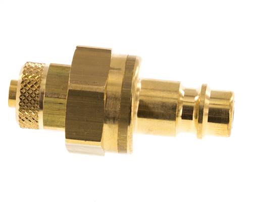 Messing DN 7.2 (Euro) Luchtkoppeling Insteeknippel 6x8 mm Push-On Double Shut-Off