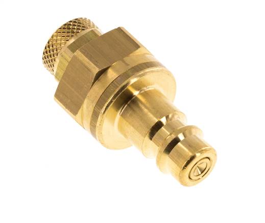 Messing DN 7.2 (Euro) Luchtkoppeling Insteeknippel 6x8 mm Push-On Double Shut-Off