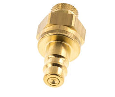 Messing DN 7.2 (Euro) Luchtkoppeling Insteeknippel 6x8 mm Push-On Double Shut-Off