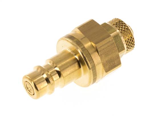 Messing DN 7.2 (Euro) Luchtkoppeling Insteeknippel 6x8 mm Push-On Double Shut-Off