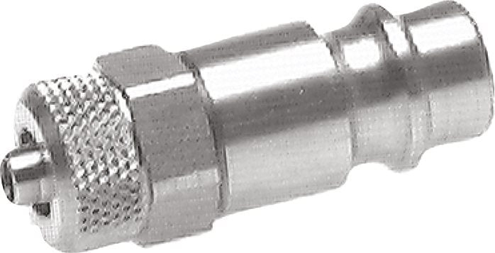 Nickel-plated Brass DN 7.2 (Euro) Air Coupling Plug 8x10 mm Union Nut [2 Pieces]