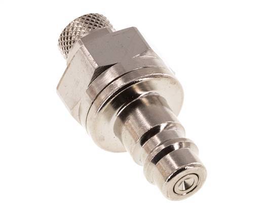Vernikkeld Messing DN 7.2 (Euro) Luchtkoppeling Insteeknippel 4x6 mm Push-On Double Shut-Off