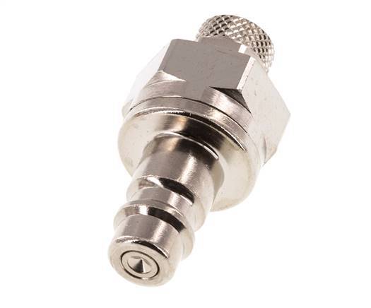 Vernikkeld Messing DN 7.2 (Euro) Luchtkoppeling Insteeknippel 4x6 mm Push-On Double Shut-Off