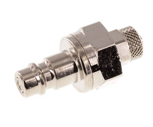 Vernikkeld Messing DN 7.2 (Euro) Luchtkoppeling Insteeknippel 4x6 mm Push-On Double Shut-Off