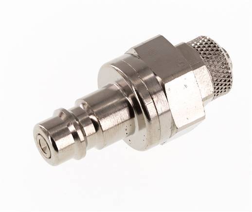 Vernikkeld Messing DN 7.2 (Euro) Luchtkoppeling Insteeknippel 6x8 mm Push-On Double Shut-Off