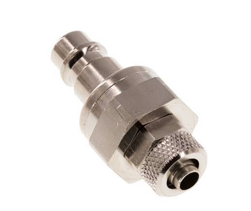 Vernikkeld Messing DN 7.2 (Euro) Luchtkoppeling Insteeknippel 6x8 mm Push-On Double Shut-Off