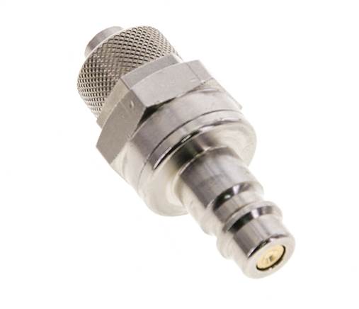Vernikkeld Messing DN 7.2 (Euro) Luchtkoppeling Insteeknippel 8x10 mm Push-On Double Shut-Off