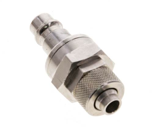 Vernikkeld Messing DN 7.2 (Euro) Luchtkoppeling Insteeknippel 8x10 mm Push-On Double Shut-Off