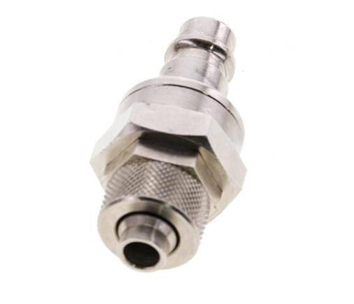 Vernikkeld Messing DN 7.2 (Euro) Luchtkoppeling Insteeknippel 8x10 mm Push-On Double Shut-Off