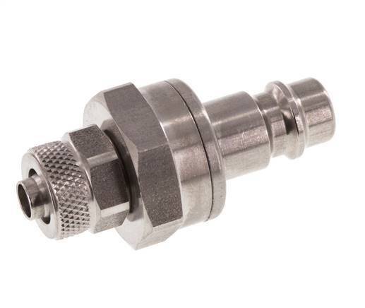 RVS DN 7.2 (Euro) Luchtkoppeling Insteeknippel 6x8 mm Push-On Double Shut-Off