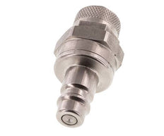 Stainless steel DN 7.2 (Euro) Air Coupling Plug 8x10 mm Union Nut Double Shut-Off