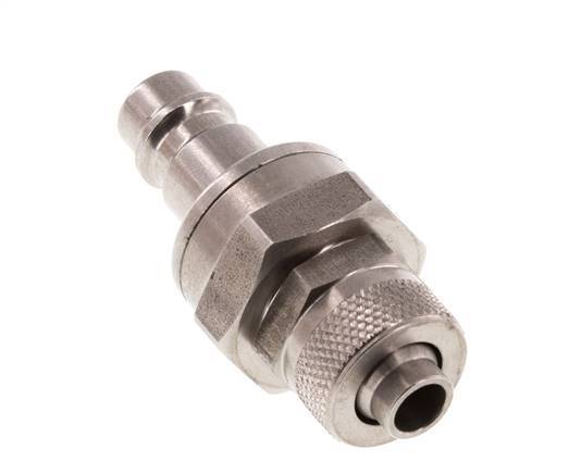 RVS DN 7.2 (Euro) Luchtkoppeling Insteeknippel 8x10 mm Push-On Double Shut-Off