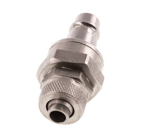 RVS DN 7.2 (Euro) Luchtkoppeling Insteeknippel 8x10 mm Push-On Double Shut-Off