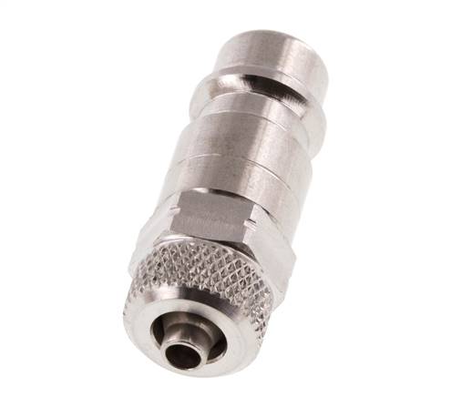 RVS 316L DN 7.2 (Euro) Luchtkoppeling Insteeknippel 4x6 mm Push-On