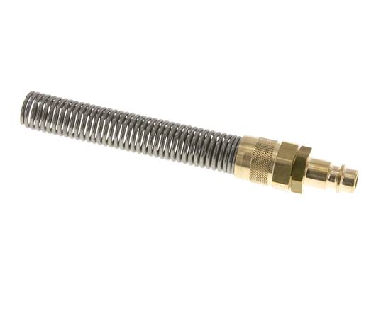 Messing DN 7.2 (Euro) Luchtkoppeling Insteeknippel 6x8 mm Push-On Buigbescherming met Terugslagklep