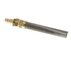 Messing DN 7.2 (Euro) Luchtkoppeling Insteeknippel 6x8 mm Push-On Buigbescherming met Terugslagklep