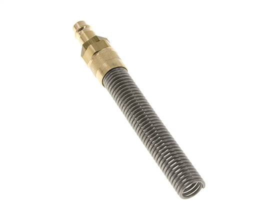 Messing DN 7.2 (Euro) Luchtkoppeling Insteeknippel 6x8 mm Push-On Buigbescherming met Terugslagklep