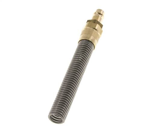 Messing DN 7.2 (Euro) Luchtkoppeling Insteeknippel 6x8 mm Push-On Buigbescherming met Terugslagklep