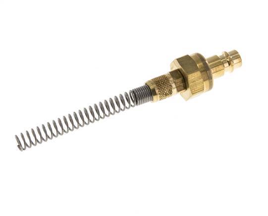 Messing DN 7.2 (Euro) Luchtkoppeling Insteeknippel 4x6 mm Push-On Buigbescherming Double Shut-Off