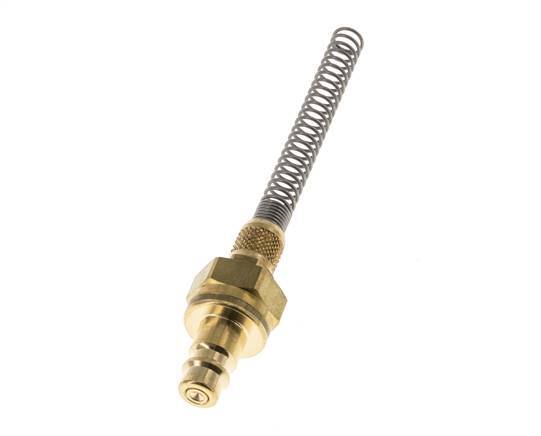 Messing DN 7.2 (Euro) Luchtkoppeling Insteeknippel 4x6 mm Push-On Buigbescherming Double Shut-Off