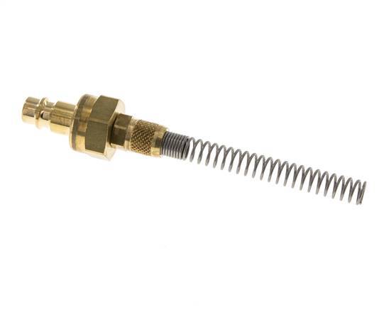 Messing DN 7.2 (Euro) Luchtkoppeling Insteeknippel 4x6 mm Push-On Buigbescherming Double Shut-Off