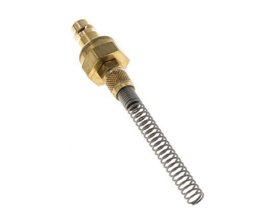 Messing DN 7.2 (Euro) Luchtkoppeling Insteeknippel 4x6 mm Push-On Buigbescherming Double Shut-Off