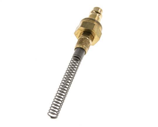 Messing DN 7.2 (Euro) Luchtkoppeling Insteeknippel 4x6 mm Push-On Buigbescherming Double Shut-Off