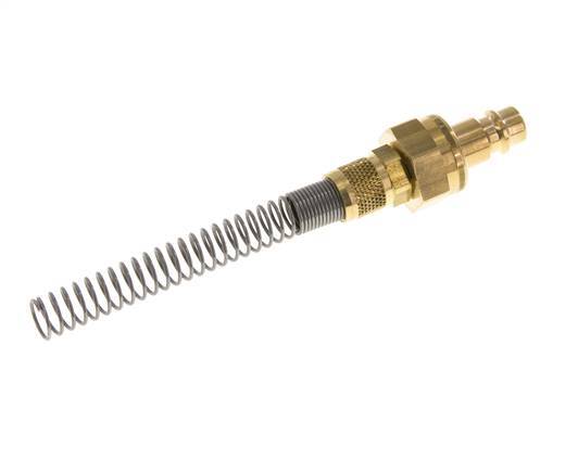Messing DN 7.2 (Euro) Luchtkoppeling Insteeknippel 6x8 mm Push-On Buigbescherming Double Shut-Off