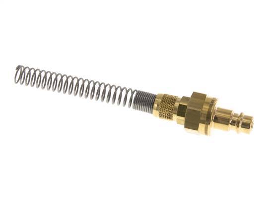 Messing DN 7.2 (Euro) Luchtkoppeling Insteeknippel 6x8 mm Push-On Buigbescherming Double Shut-Off