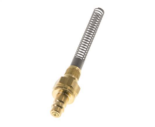 Messing DN 7.2 (Euro) Luchtkoppeling Insteeknippel 6x8 mm Push-On Buigbescherming Double Shut-Off