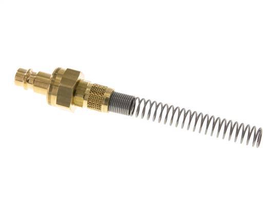 Messing DN 7.2 (Euro) Luchtkoppeling Insteeknippel 6x8 mm Push-On Buigbescherming Double Shut-Off