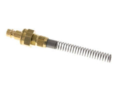 Messing DN 7.2 (Euro) Luchtkoppeling Insteeknippel 6x8 mm Push-On Buigbescherming Double Shut-Off