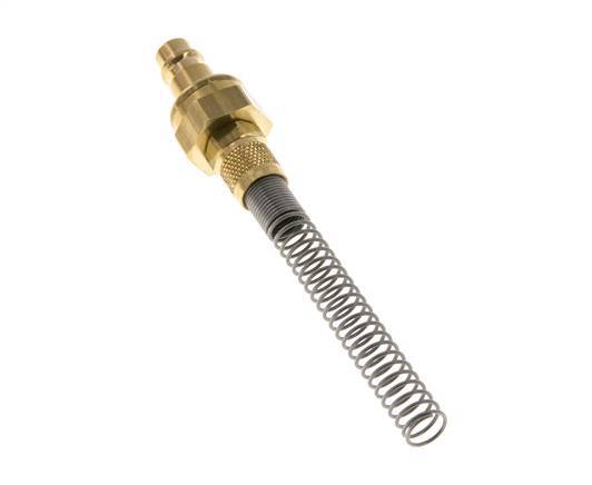 Messing DN 7.2 (Euro) Luchtkoppeling Insteeknippel 6x8 mm Push-On Buigbescherming Double Shut-Off