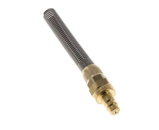 Messing DN 7.2 (Euro) Luchtkoppeling Insteeknippel 9x12 mm Push-On Buigbescherming Double Shut-Off