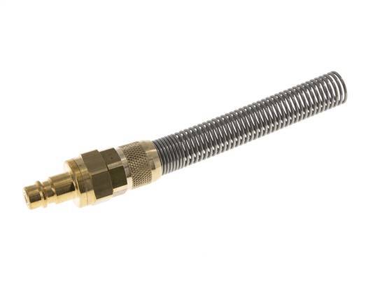 Messing DN 7.2 (Euro) Luchtkoppeling Insteeknippel 9x12 mm Push-On Buigbescherming Double Shut-Off