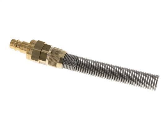 Messing DN 7.2 (Euro) Luchtkoppeling Insteeknippel 9x12 mm Push-On Buigbescherming Double Shut-Off