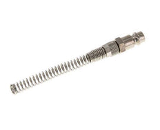 Nickel-plated Brass DN 7.2 (Euro) Air Coupling Plug 4x6 mm Union Nut Bend-Protect
