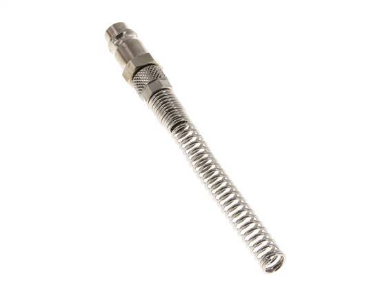 Vernikkeld Messing DN 7.2 (Euro) Luchtkoppeling Insteeknippel 4x6 mm Push-On Buigbescherming