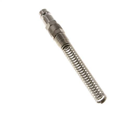Vernikkeld Messing DN 7.2 (Euro) Luchtkoppeling Insteeknippel 6x8 mm Push-On Buigbescherming