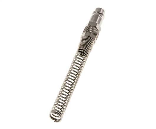 Vernikkeld Messing DN 7.2 (Euro) Luchtkoppeling Insteeknippel 6x8 mm Push-On Buigbescherming