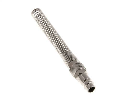 Vernikkeld Messing DN 7.2 (Euro) Luchtkoppeling Insteeknippel 8x10 mm Push-On Buigbescherming