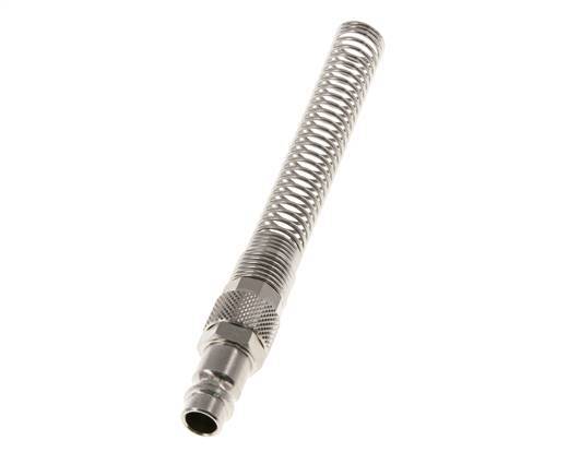 Vernikkeld Messing DN 7.2 (Euro) Luchtkoppeling Insteeknippel 8x10 mm Push-On Buigbescherming