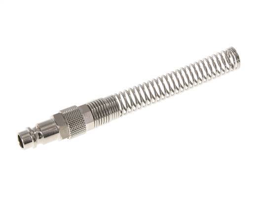 Vernikkeld Messing DN 7.2 (Euro) Luchtkoppeling Insteeknippel 8x10 mm Push-On Buigbescherming