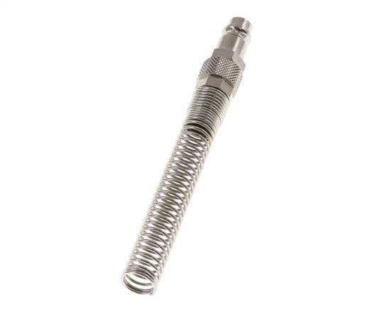 Vernikkeld Messing DN 7.2 (Euro) Luchtkoppeling Insteeknippel 8x10 mm Push-On Buigbescherming