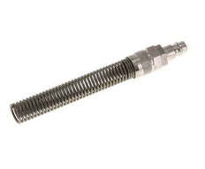 Nickel-plated Brass DN 7.2 (Euro) Air Coupling Plug 9x12 mm Union Nut Bend-Protect