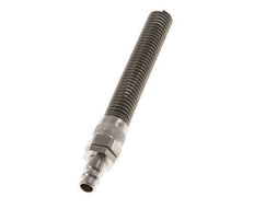 Nickel-plated Brass DN 7.2 (Euro) Air Coupling Plug 9x12 mm Union Nut Bend-Protect